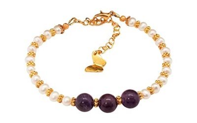 Pearl Bracelet ~ Freshwater Pearls & Gemstone Bracelet ~ Birthstone Jewelry Trending Now ~ Handmade Jewelry Gifts for Her ~ Beaded Bracelet