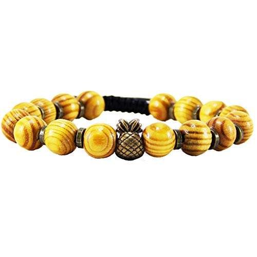 Wooden bracelet pineapple jewelry trending now charm vegan wishing fruit jewelry wood