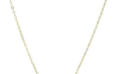 Amazon Collection Sterling Silver Baguette Pendant Necklace, 18″