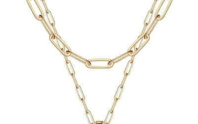 M MOOHAM Dainty Gold Necklace for Women – 14K Solid Gold Over Layering Necklaces for Women Cute Hexagon Letter Initial Necklaces for Women Gold Layered Necklaces for Women Jewelry Gifts