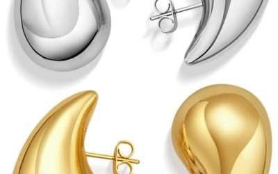 Teardrop Earring Set Dupes Lightweight Chunky Gold Hoop Earrings for Women, Hypoallergenic Earring Fashion Jewelry for Women