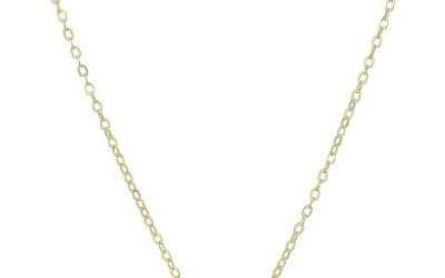 Amazon Essentials 1/10th CT TW Diamond Geometric Circle Necklace in Sterling Silver, 18″ , (previously Amazon Collection)