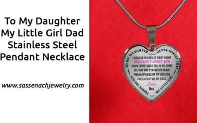 To My Daughter My Little Girl Dad Stainless Steel Pendant Necklace