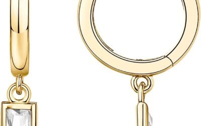 PAVOI 14K Gold Plated S925 Sterling Silver Post Lightweight Drop/Dangle Huggie Earrings for Women | Religious Ornament: Cross, Evil Eye, Clover, Celtic | Dainty Earrings for Women