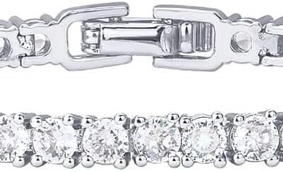 PAVOI 14K Gold Plated 3mm Cubic Zirconia Classic Tennis Bracelet | Gold Bracelets for Women | Size 6.5-7.5 Inch