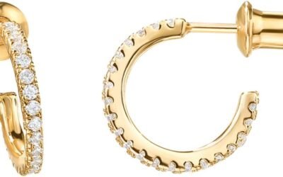 PAVOI 14K Gold Plated Split Huggie Hoop Earrings for Women – 925 Sterling Silver Posts Dainty Multi Hoop Huggie Earrings – Trendy Gold Jewelry