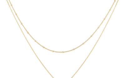 MEVECCO Layered Heart Necklace Pendant Handmade 18k Gold Plated Dainty Gold Choker Arrow Bar Layering Long Necklace for Women