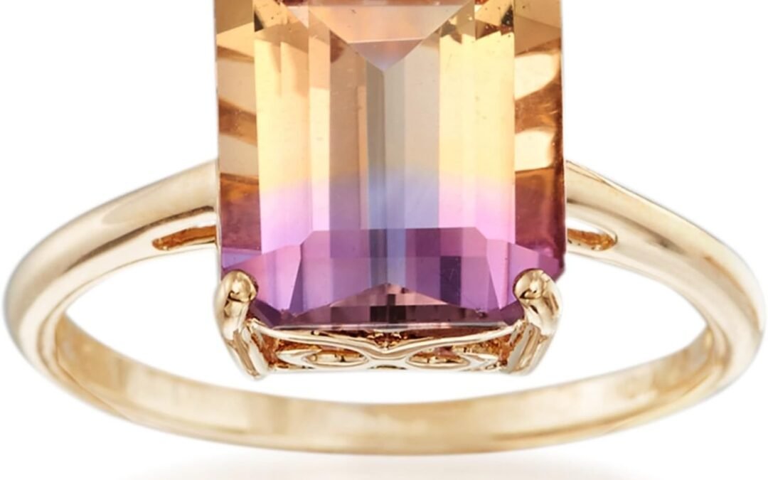 Ross-Simons 3.40 Carat Ametrine Solitaire Ring in 14kt Yellow Gold