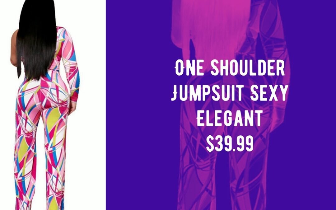 Liz's Fashion Jewelry – One Shoulder Jumpsuit Sexy Elegant