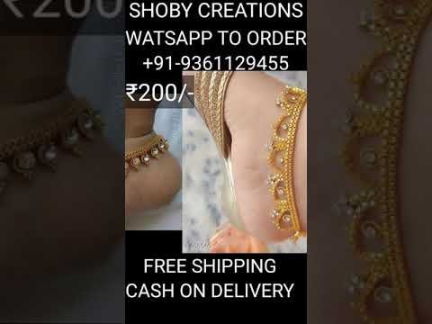 Latest south indian fashion jewelry online / designer anklets / trendy jewels / golusu / payal