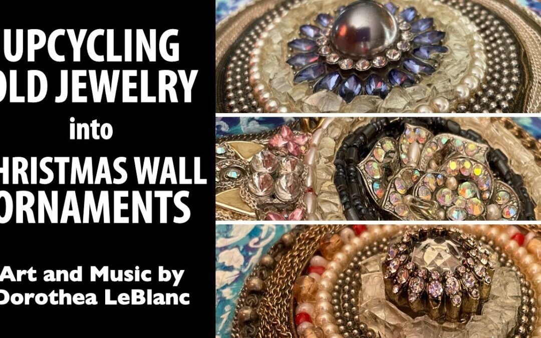 How I Upcycled Old Jewelry into Christmas Ornaments #creative #upcycle #art #gift #jewels #acrylic