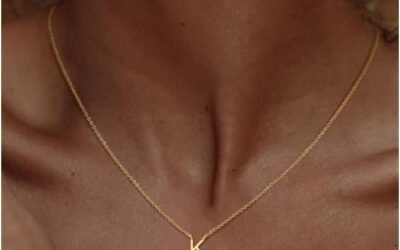 Initial necklace for Women 14k Gold Plated Dainty Letter Necklaces Tiny Cute Initial Pendant Choker Simple Trendy Personalized Letter Name Necklaces Jewelry Gift for Women