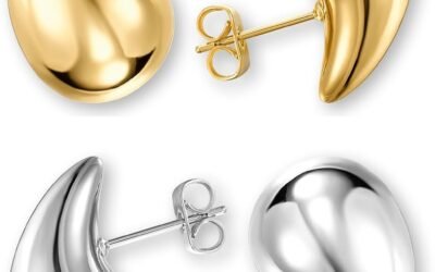 Teardrop Earrings Dupes for Women Gold Chunky Hoop Earring Dangle Earrings Water Drop Hypoallergenic Earring for Women