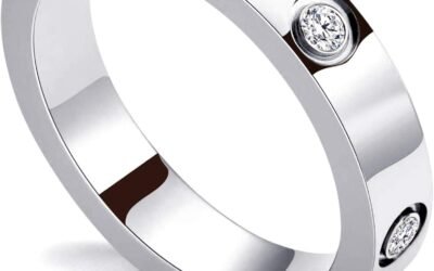 PDWZNBA Love Friendship Ring 18K Gold-Plated Stainless Steel Promise Ring Wedding Band Jewelry Birthday Gifts for Women
